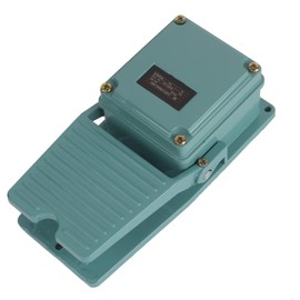 Foot Operated On Off Switch, Foot Pedal Switch, AC 250V 15A 1NO 1NC Momentary Treadle Nonslip Aluminum Foot Pedal Switch TFS-402