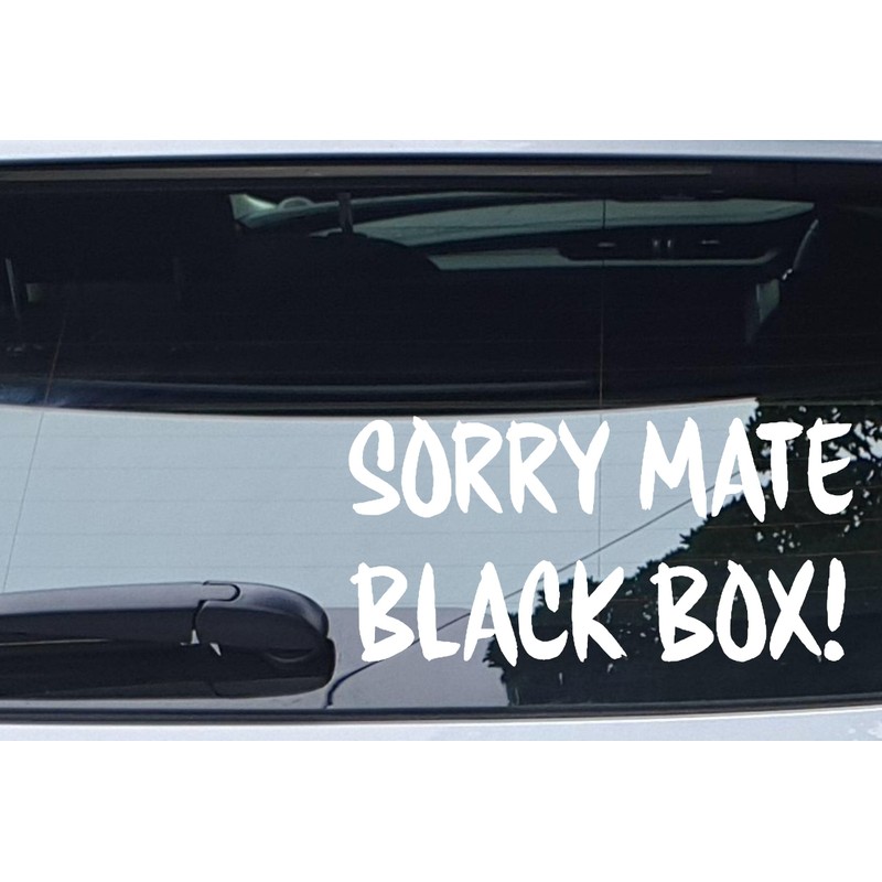 Car Sticker Sorry Mate Black Box Novelty Nice Cute Bumper