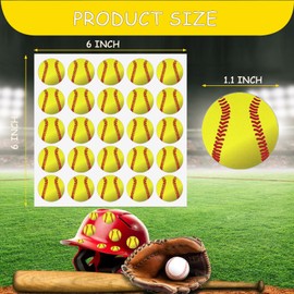 Baseball Softball Helmet Decals,200 Softball Helmet Stickers Award Decals Sports Softball Stickers Self Adhesive Yellow Baseball Helmet Stickers and Decals for Girls and Boys Softball Batting Helmet