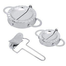 3Pcs Set of Dumpling Maker Stainless Steel Manual Dumplings Press Press Round Dumpling Wrapper Molds Cutter
