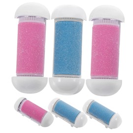 FOMIYES 6pcs Foot Care Tool Replacement Roller for Electric Exfoliator and Ergonomic Design Includes and Rollers for Dead Skin and Callus Removal
