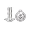 sourcing map Flanged Button Head Socket Cap Screws, M4*10mm Hex