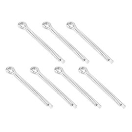 sourcing map 7Pcs 8mmx75mm Zinc-Plated Carbon Steel Cotter Pin, Split Pin Fastener Clips Split Cotter for Household Appliances, Sports Equipment, Car Mechanics Repair (White)