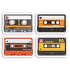 4 x 5cm Retro Cassette Tape Vinyl Stickers - Vintage