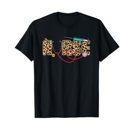 Nurse Nursing Leopard Boho Style T-Shirt