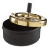 Premier Housewares 305224 Rotating Ashtray, Matte Black/Gold, Medium