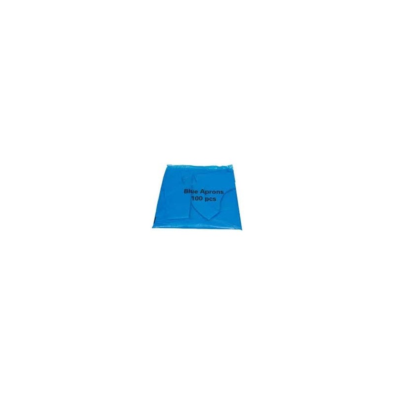 100 Disposable Aprons for Adults Blue - Waterproof Apron Pack