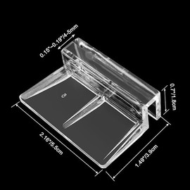 LALOCAPEYO 15pcs Aquariums Fish Tank Acrylic Clips Aquarium Fish Tank Glass Cover Clip Support Holder for Rimless Aquariums (5mm)