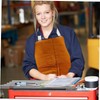 SEWACC Heat Resistant Cowhide Welding Apron Durable Work Bib for
