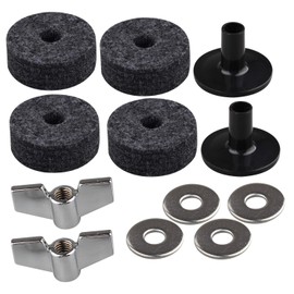 FUSD Cymbal Felt Cymbal Sleeve Wing Nut Cymbal Washer Pack of 12 Cymbal Stand Replacement for Drum Set Percussion Accessories