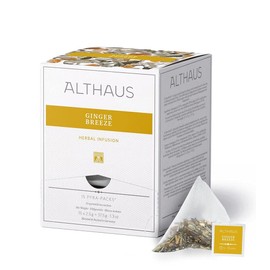 Althaus Tea Ginger Breeze ⋅ Organic Herbal Tea in Pyramid Bag Pyra Pack ⋅ Natural Herbal Tea from Classic Tea Herbs ⋅ 15 x 2.5 g