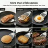 Fish Spatula, 12" Stainless Steel Slotted Turner for Cast Iron
