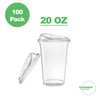 Gailware 100 Pack 20 oz Clear Plastic Cups with Strawless