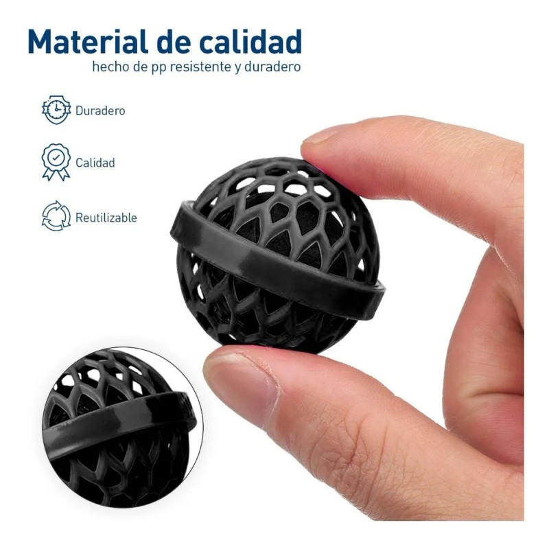 Bola Limpiadora Bolsos Mochilas Esfera De Polvo Suciedad 3pz Color