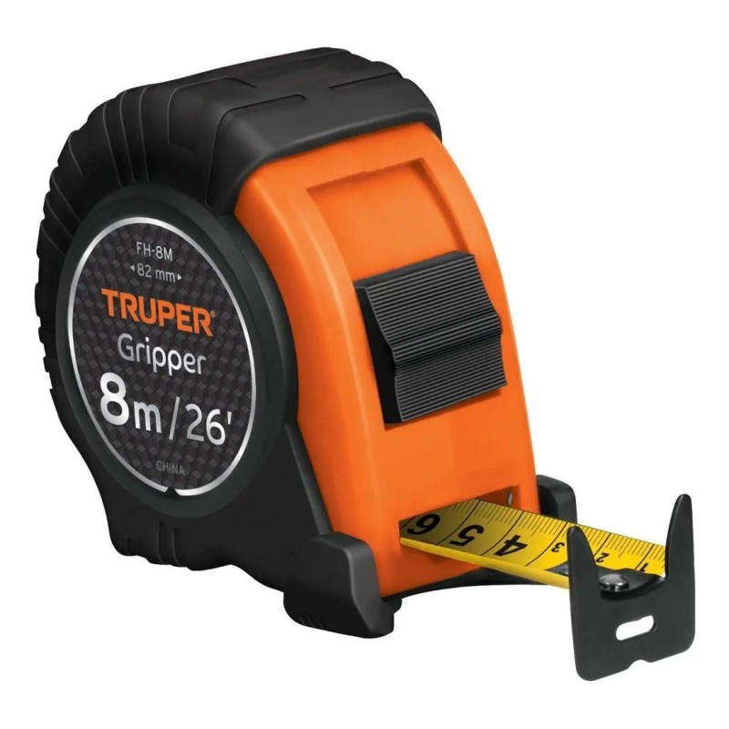 Flexómetro Gripper Contra Impactos8m Cinta 25mm Truper 14579