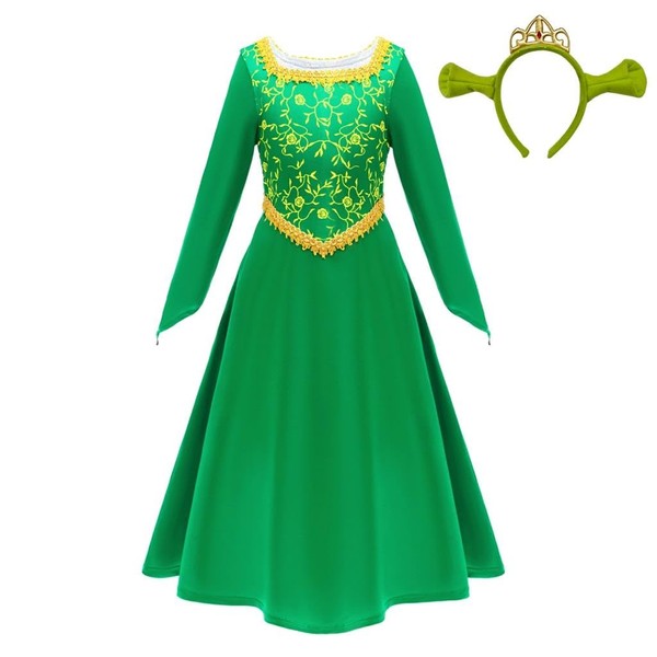 Lito Angels Princess Fiona Dress Costume Fancy Dress with Accessories
