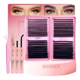 Extensiones De Pestañas 9-18mm 800pcs Para Maquillaje Diy                                                                                             