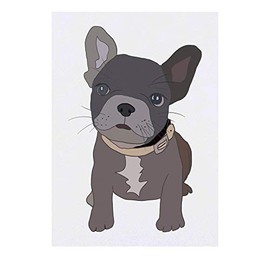 'French Bulldog Puppy' Temporary Tattoo - Water Resistant, Skin-Safe, Non-Toxic Transfer (TO00036160)