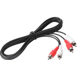 PASOW RCA Cables, 2RCA Male to 2RCA Male Stereo Audio Subwoofer Cable Dual Shielded RCA Cord for Home Theater, HDTV, Amplifier, Hi-Fi Systems, Speakers (6 Feet)