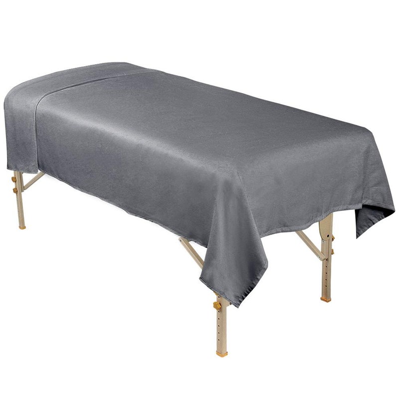 ForPro Premium Microfiber Flat Sheet, Cool Grey