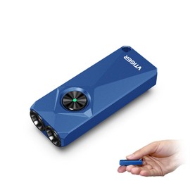 VTIGER K1 Keychain Flashlights, 800 Lumens Portable Flat Little Light,USB Rechargeable Mini Pocket EDC Flashlight with Clip,Compact LED Keyring Lights with Magnet for Everyday Carry,Camping,Emergency