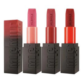 Set De 3 Pintalabios De Terciopelo, Maquillaje Labial