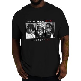 Swag Point Next Level Unisex The Notorious Biggie Graphic Short Sleeve T Shirts Vintage Print Hip Hop Cotton T-Shirts RTD Big BLK L
