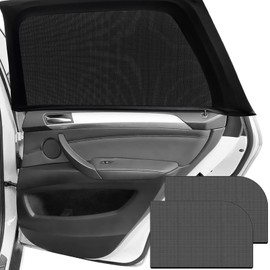 Baby Car Sun Protection, Pack of 2 with UV Protection, Sun Protection, High-Quality Breathable with 6 Velcro Fasteners, Car Accessories, Interior Baby, All-Round Protection for Children, Suitable for