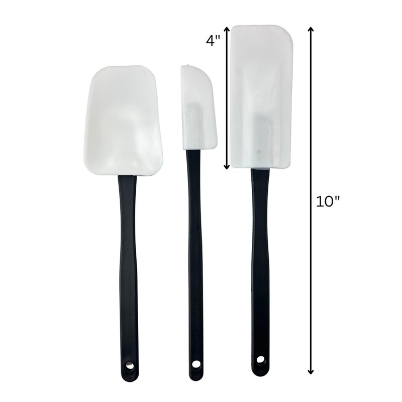 ToolUSA (2 Pack) 3-Piece Plastic Spatula Set | 9"-10" (22.9