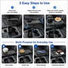 Car Cup Holder Expander with Food Tray – 360° Adjustable