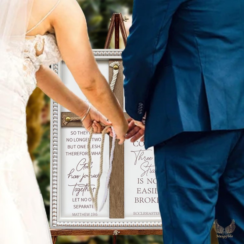 Musgsfbbs A Cord of Three Strands Wedding Ceremony Sign 16×22