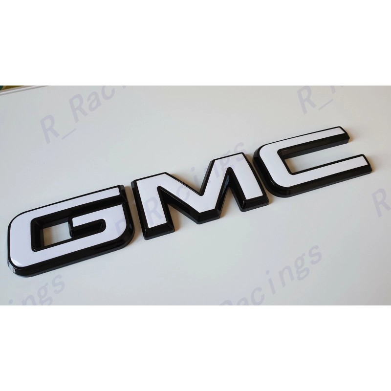 Auto Front Only GMC Black White Emblem Overlay 2019-2025 GMC