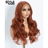 Style Icon Long Curly Wave Synthetic Lace Front Wig, Fluffy,