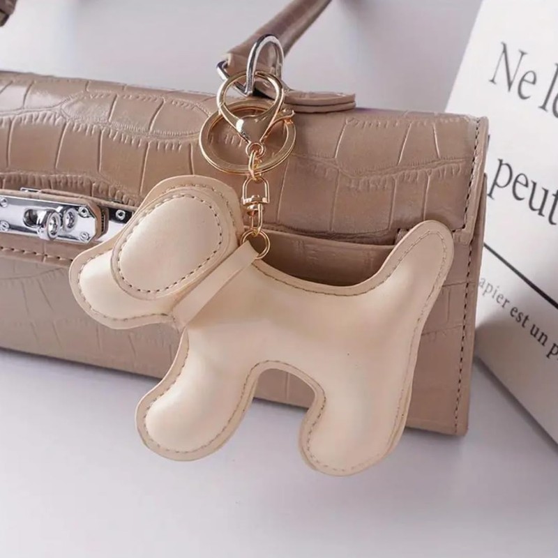 Wei Tech Dog Keychain - Cute Puppy Dog Pendant PU