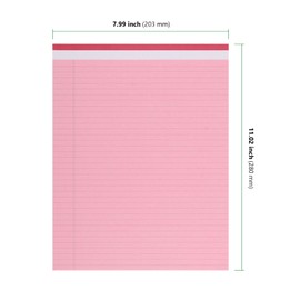HAKZEON 8-Pack 8x11 Inch Perforated Lined Writing Note Pads, 80GSM Colored Legal Pads Writing Pads, 30 Sheets College Ruled Legal Notepads [Unknown Binding]