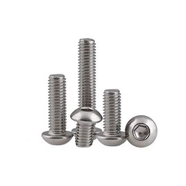 Rounded Head Screws with Hexagon Socket TBEI Stainless Steel Aisi 304/A2 ISO 7380 - M5-20PZ (M5 x 16 mm (Pack of 20)
