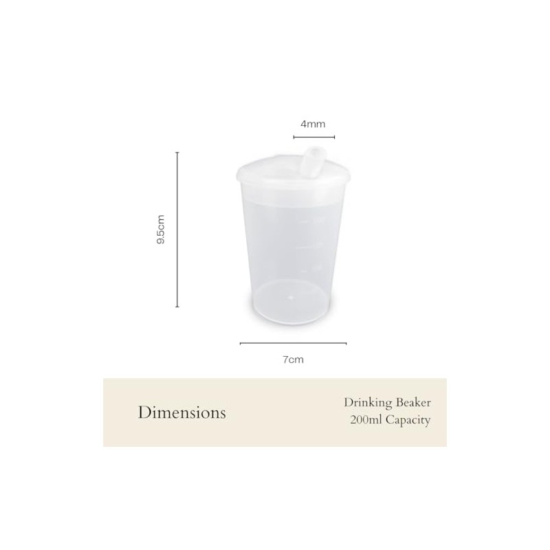Plastic Beaker with Drinking Lid - Pack of 3 |
