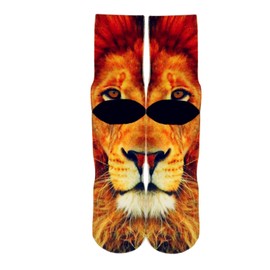KACOLOR - Calcetines de tubo para hombre con estampado 3D, León, 1