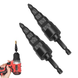 SYCOOVEN Swaging Tool Drill Bit Set, 5 in 1 Air Conditioner Copper Pipe Expander Multifunction Copper Pipe Flaring Tool Copper Tubing Tool with 1/4, 3/8, 1/2, 5/8, 3/4 Bits(black)