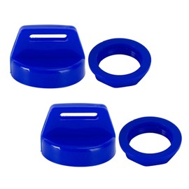 Frezon 2PCS Blue Ignition Key Cover w/Nut Universal Fit for Polaris(most) ATV and Side by Side models from 1994-2022