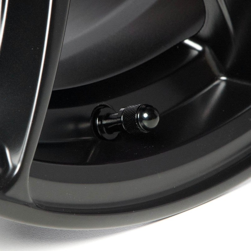 Circuit Performance VC4 Series Black Aluminum Valve Stem Caps (Set