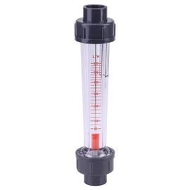 Medidor de Flujo de Agua, Akozon Tubo de Plástico 60-600L/H Rotámetro de Agua Líquida LZS-15 Caudalímetros para Fertilizantes Fibra Química Protección Ambiental