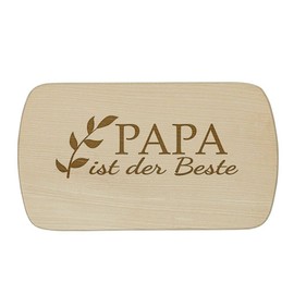 Breakfast Board with Engraving, Bester Papa, Durable Wooden Board in Various Designs, Made from Sustainable Beech Wood, Great Gift Idea, Branch Papa ist der Beste Motif