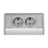 Aluminium Power Strip 2-Way I Grey