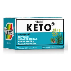 Té Keto Therbal Hierbas Con Té Verde Y Spirulina 20 Sobres                                                                                            