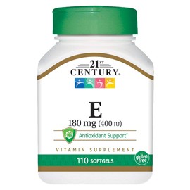 21st Century E 400 I.U. (Dl-Alpha) Softgels, 110 Count (Pack of 3)