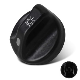 Nowkont 1 PC Car Fan Control Knob, Hard Plastic Multi-Function One-Piece Light Bulb Switch Knob, Retrofit Replacement OEM Part Number 3L3Z-11661-AA Accessories, Compatible with 97-04 Ford (Black)