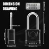 Long Shackle Heavy Duty Outdoor Padlock, One-Key Unlocking, Diyife 4