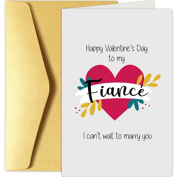 Chenive Greeting Card, Happy Valentine's Day for Fiance, I Can't