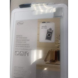 Board Dudes Magnetic Dry Erase Board White Plastic Frame 8.5"X11" School Office